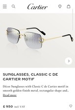 Sunglasses classic cartier for sale  LONDON