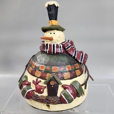 Boneco de neve Crazy Mountain lâmpada noturna chapéu de feltro luvas casa de pássaros 5 3/4" comprar usado  Enviando para Brazil