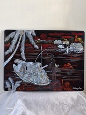 Tableau signé laque d'occasion  Cusset