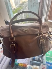Bolsa Prada Vitello Daino Boston couro pebbled vintage média bom estado comprar usado  Enviando para Brazil