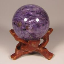 Bola esfera de pedra preciosa 40mm roxa CHAROITE com suporte - Yakutia, Rússia comprar usado  Enviando para Brazil