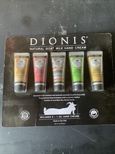 Novo creme para as mãos DIONIS leite de cabra 5 peças 1 oz. cada uma feita nos EUA 5 fragrâncias novas  comprar usado  Enviando para Brazil