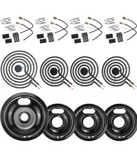 Panelas gotejadoras queimador preto 6" e 8" W10290353 W10290350 para Whirlpool Kenmore Maytag, usado comprar usado  Enviando para Brazil