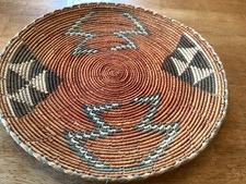 Cesta plana, bandeja feita à mão de 12 pol. design sudoeste comprar usado  Enviando para Brazil