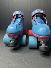Patins quadriciclos Riedell Dart tamanho 4 rosa azul ombre rodas combinando, usado comprar usado  Enviando para Brazil