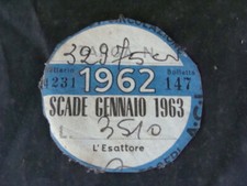 Bollo circolazione 1962 usato  Santena