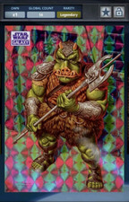 56cc GAMORREAN GUARD CHROME GALAXY 2021 ROXO LENDÁRIO Star Wars Card Trader comprar usado  Enviando para Brazil