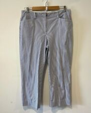 Calça Lands End Feminina Tamanho 10 Azul Branco Listrado Cropped Zíper Bolsos Elásticos comprar usado  Enviando para Brazil