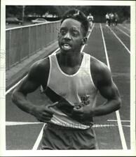 1990 Press Photo Troy, Nova York trabalhos de velocista do ensino médio na pista em Albany, usado comprar usado  Enviando para Brazil