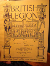 British legion journal for sale  SOUTHEND-ON-SEA