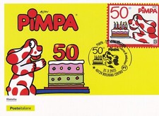 Pimpa cartolina filatelica usato Pimpa cartolina filatelica usato  Peschiera del Garda