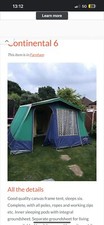 Vintage canvas tent for sale  EASTBOURNE