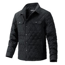 Jaqueta acolchoada masculina inverno casaco acolchoado casual xadrez design quente e durável comprar usado  Enviando para Brazil