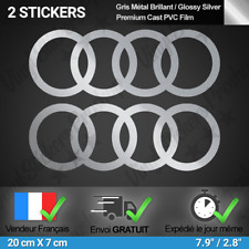 2 Adesivi per Audi Autoadesivo Logo Grigio Metallizzato Custom 20 CM comprar usado  Enviando para Brazil