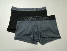 Cueca boxer Calvin Klein tronco de microfibra elástica média - preta/cinza bronze, usado comprar usado  Enviando para Brazil