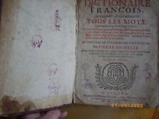 1693 richelet dictionnaire d'occasion  Saint-Pierre-d'Irube