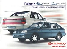 Polonez Atu PLUS, Caro PLUS car_made in Daewoo-FSO Poland_1999 Prospekt Brochure na sprzedaż  Wysyłka do Poland