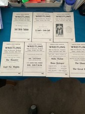 wrestling programmes for sale wrestling programmes for sale BRADFORD