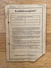 Kraftfahrzeugbrief käfer 1960 gebraucht kaufen  Berlin