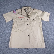 Camisa feminina Boy Scouts of America uniforme médio patch manga curta EUA Scout comprar usado  Enviando para Brazil