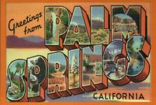 Cartão postal moderno carta grande saudações de Palm Springs, Califórnia, CA City comprar usado  Enviando para Brazil
