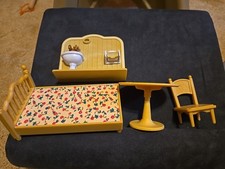 Cadeira de mesa de cozinha Calico Critters Sylvanian Families cama floral pia de banheiro comprar usado  Enviando para Brazil