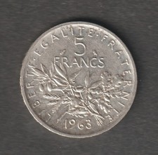 Argent semeuse 1963 d'occasion  Villeneuve-d'Ascq-