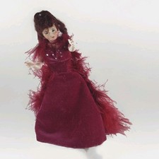 Muñeca de porcelana vintage miniatura victoriana vestida 6" segunda mano  Embacar hacia Mexico