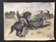 Magnificent antique watercolor d'occasion  Expédié en Belgium