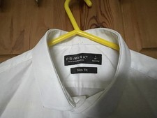 primark mens white shirt for sale  WIGSTON