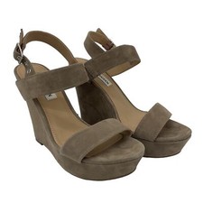 Salto plataforma Steve Madden couro bege, tamanho 7.5, usado comprar usado  Enviando para Brazil