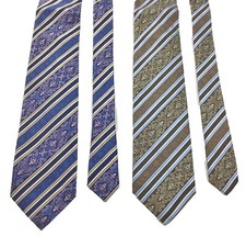 NOVO 2 GRAVATA DE GOLA DE SEDA ITALIANA LISTRA PAISLEY 7 SEVEN FOLD SARTORIALE comprar usado  Enviando para Brazil