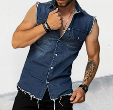 Camicia gilet jeans usato  Isola del Cantone