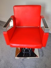 Barbers chair red for sale  IPSWICH