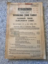 Working time table for sale  MILTON KEYNES