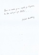 Michel houellebecq signed d'occasion  Expédié en Belgium