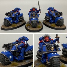 Usado, ULTRAMARINES BIKER/BIKE STAFFEL WARHAMMER 40K SPACE MARINES BEMALT FIRSTBORN comprar usado  Enviando para Brazil