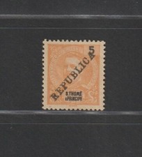 S. TOMÉ E PRINCIPE - D. CARLOS COM SOBRECARGA "REPUBLICA" A PRETO - 1913 comprar usado  Enviando para Brazil