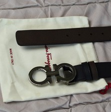 Cinto Gancini Masculino Ferragamo Reversível/Ajustável Acabamento Gunmetal Fivela 120cm, usado comprar usado Cinto Gancini Masculino Ferragamo Reversível/Ajustável Acabamento Gunmetal Fivela 120cm, usado comprar usado  Enviando para Brazil