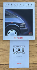 Toyota specialist brochure for sale  COLWYN BAY