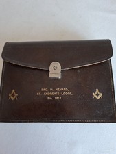 Masonic leather pouch for sale  CANTERBURY