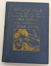 1933 Rainbow Gold Poems Sara Teasdale Dugald Walker Children's Book comprar usado  Enviando para Brazil