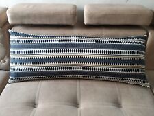 Travesseiro lombar extra longo listrado azul marinho retangular capas de travesseiro 14x36 comprar usado  Enviando para Brazil