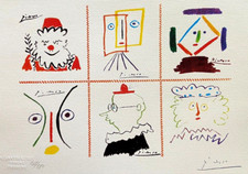 Pablo picasso litografia usato  Roma