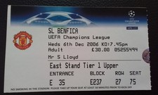 Manchester united benfica for sale  STOURBRIDGE