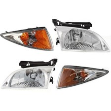 Conjunto de faróis para Chevrolet Cavalier 2000-2002 com luzes de canto esquerda e direita comprar usado  Enviando para Brazil