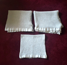 Conjunto de 3 toalhas de banho Onsen tecido waffle 100% algodão Supima azul comprar usado  Enviando para Brazil
