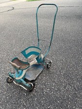 VINTAGE 1940'S TAYLOR-TOT CARRINHO DE BEBÊ ANDADOR SCOOTER BUGGY AZUL e BRANCO comprar usado  Enviando para Brazil