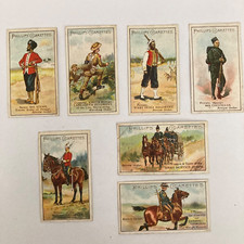 Tarjetas de cigarrillo Godfrey Phillips - Tipos de soldados británicos - 7 tarjetas sueltas segunda mano  Embacar hacia Mexico