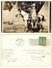 Cartolina capo indiano usato  Italia